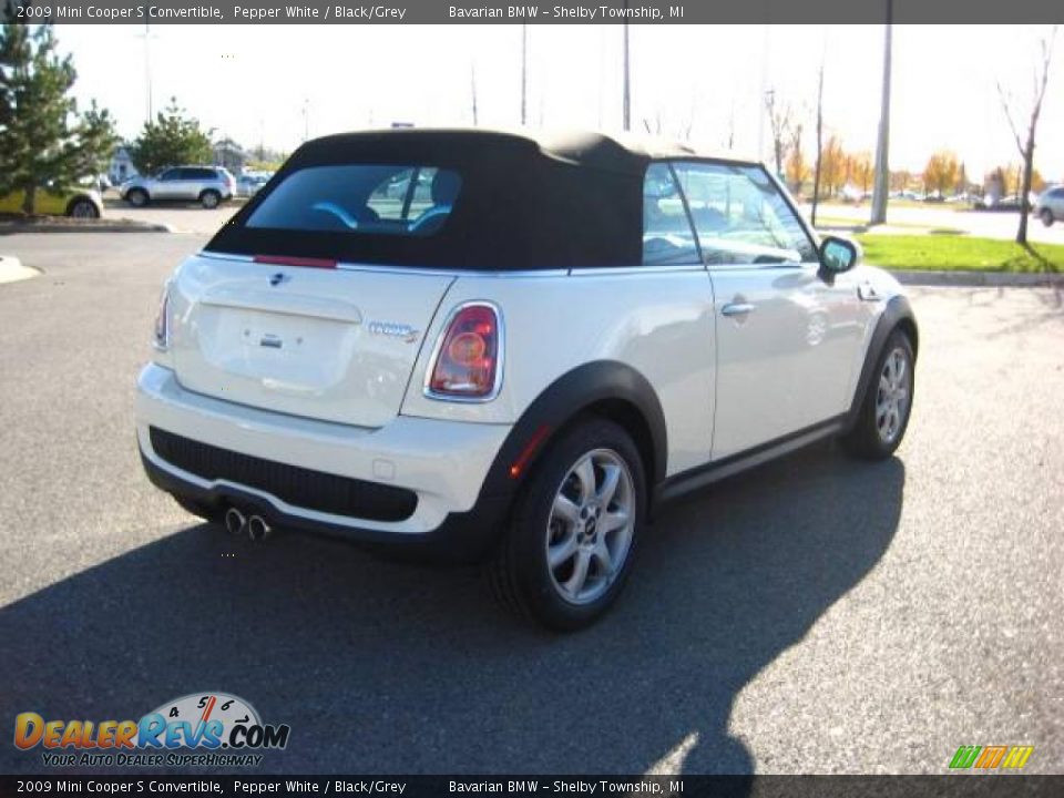 2009 Mini Cooper S Convertible Pepper White / Black/Grey Photo #5
