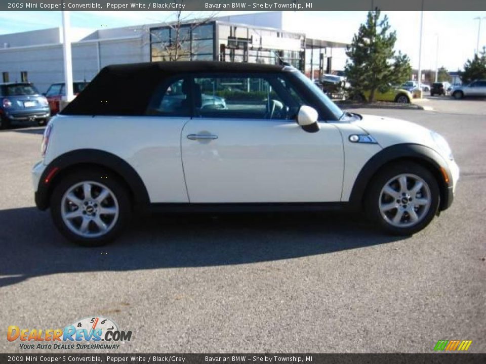 2009 Mini Cooper S Convertible Pepper White / Black/Grey Photo #6