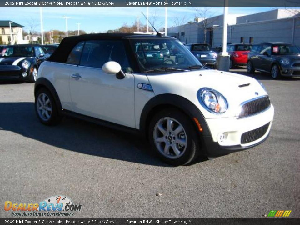 2009 Mini Cooper S Convertible Pepper White / Black/Grey Photo #7