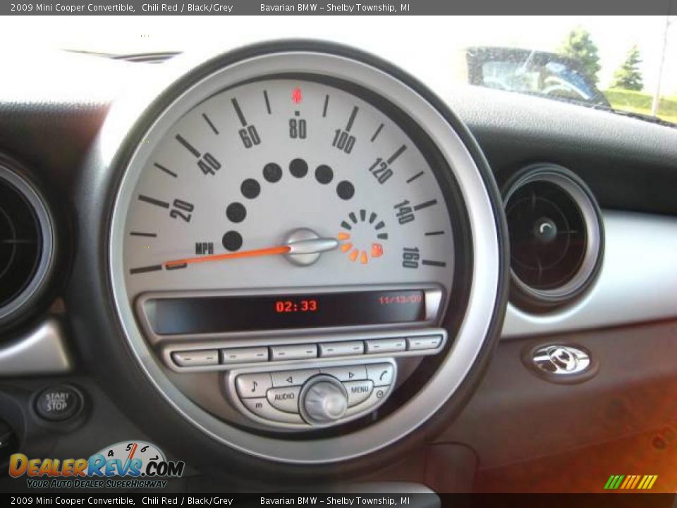 2009 Mini Cooper Convertible Chili Red / Black/Grey Photo #13