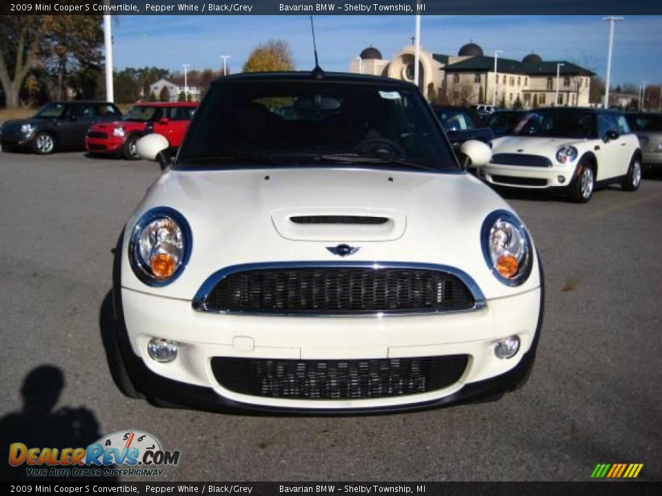 2009 Mini Cooper S Convertible Pepper White / Black/Grey Photo #8