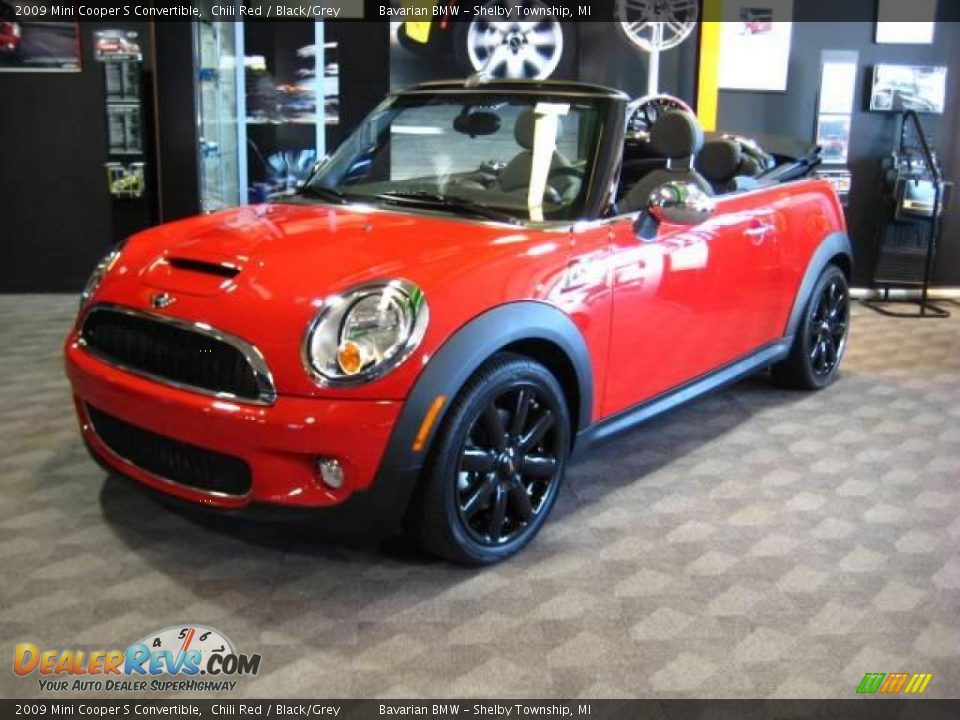 2009 Mini Cooper S Convertible Chili Red / Black/Grey Photo #1