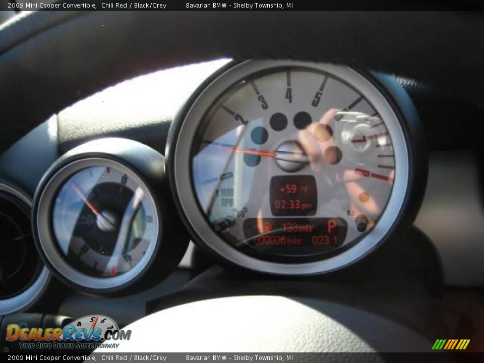 2009 Mini Cooper Convertible Chili Red / Black/Grey Photo #17