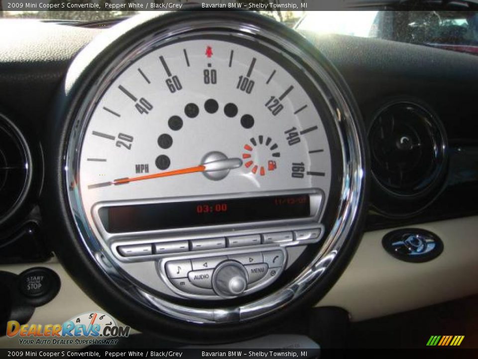 2009 Mini Cooper S Convertible Pepper White / Black/Grey Photo #13