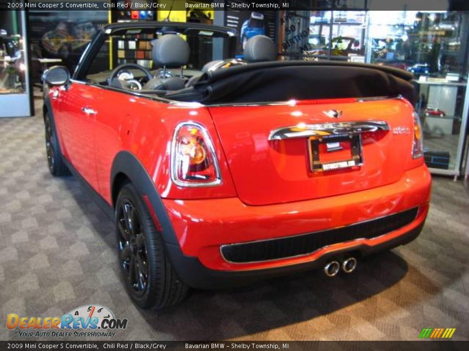 2009 Mini Cooper S Convertible Chili Red / Black/Grey Photo #3