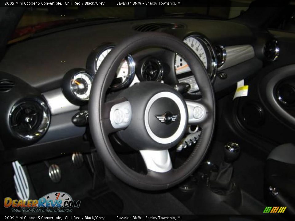 2009 Mini Cooper S Convertible Chili Red / Black/Grey Photo #7