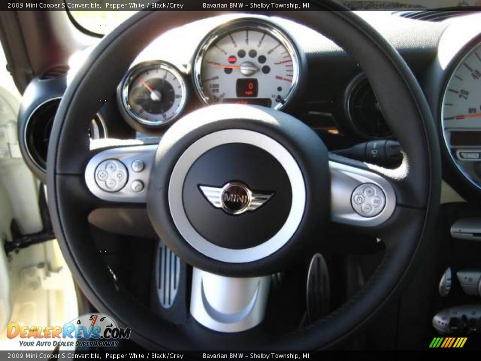 2009 Mini Cooper S Convertible Pepper White / Black/Grey Photo #16