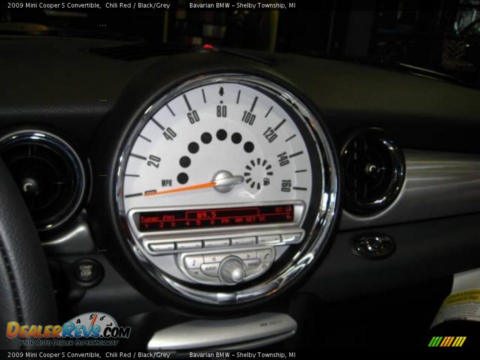 2009 Mini Cooper S Convertible Chili Red / Black/Grey Photo #12