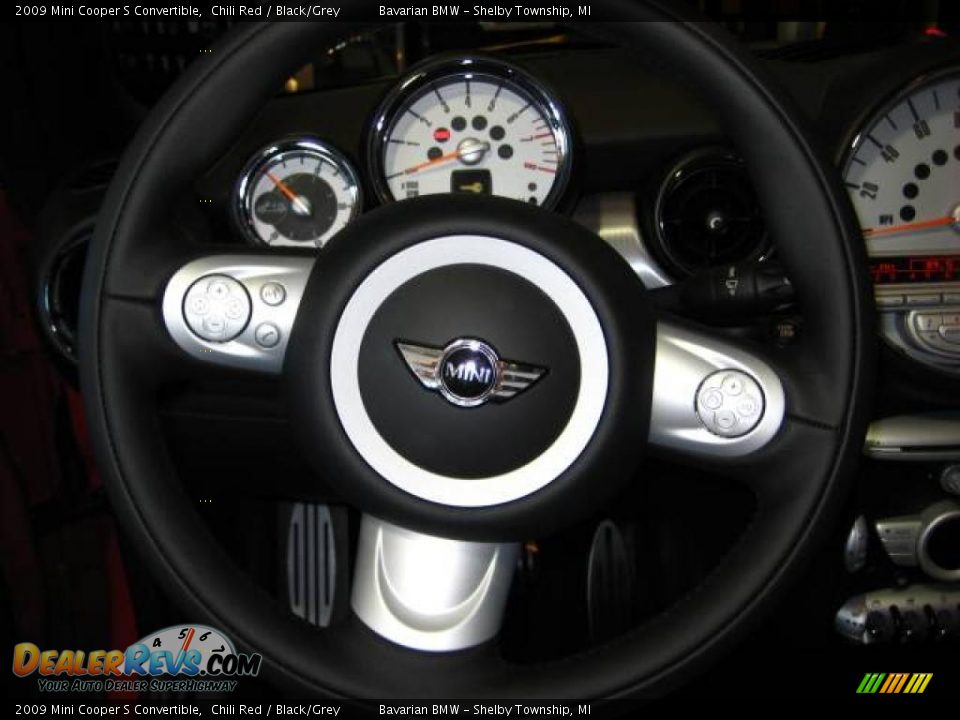 2009 Mini Cooper S Convertible Chili Red / Black/Grey Photo #13