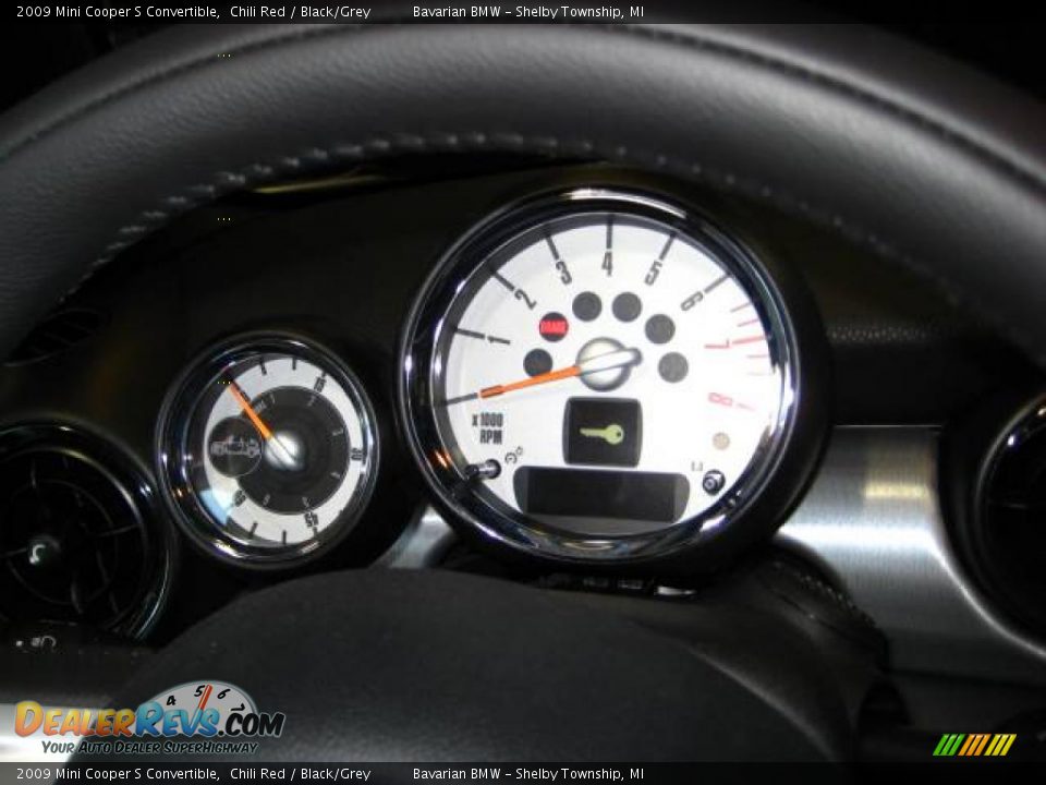 2009 Mini Cooper S Convertible Chili Red / Black/Grey Photo #14