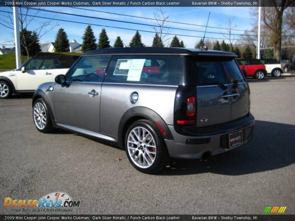 2009 Mini Cooper John Cooper Works Clubman Dark Silver Metallic / Punch Carbon Black Leather Photo #3
