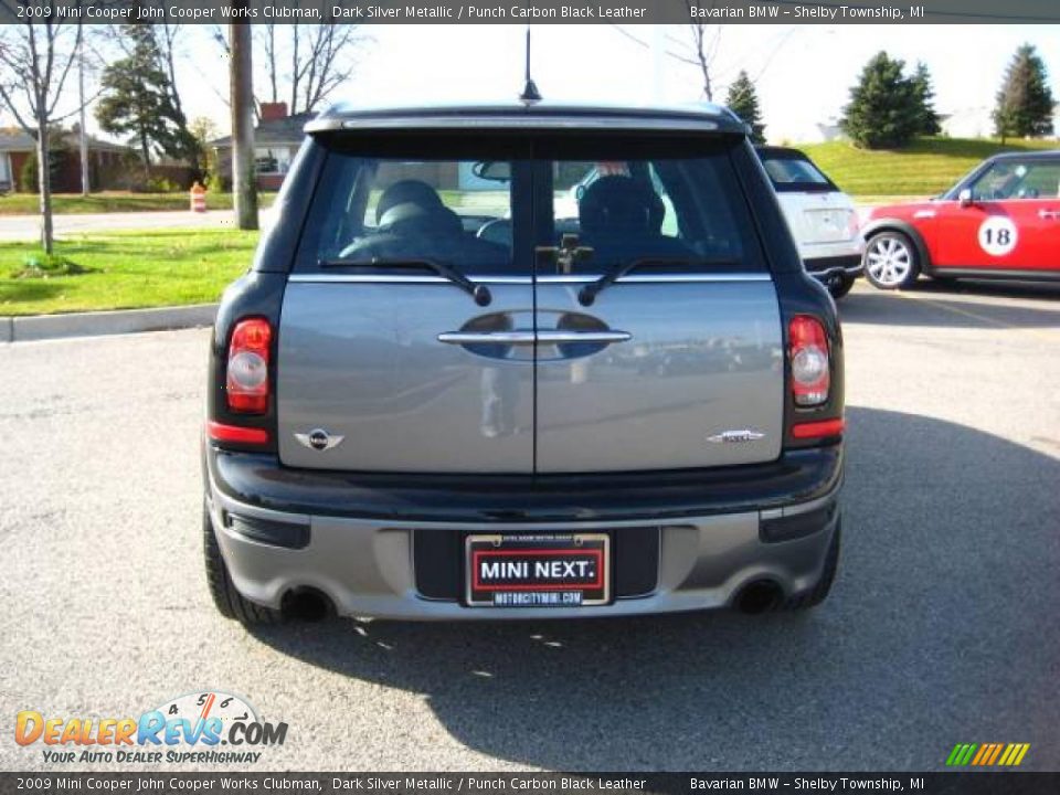 2009 Mini Cooper John Cooper Works Clubman Dark Silver Metallic / Punch Carbon Black Leather Photo #4
