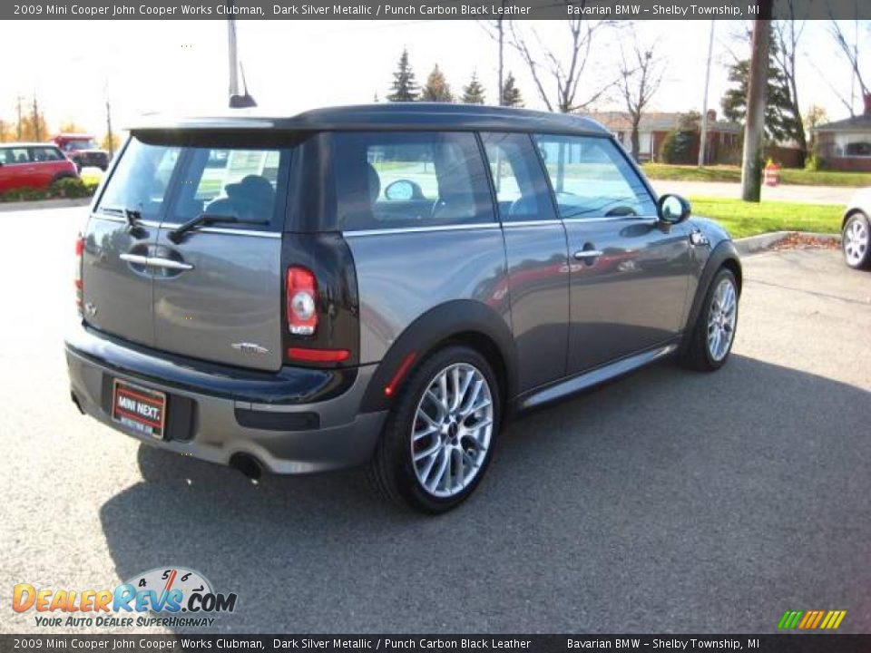 2009 Mini Cooper John Cooper Works Clubman Dark Silver Metallic / Punch Carbon Black Leather Photo #5
