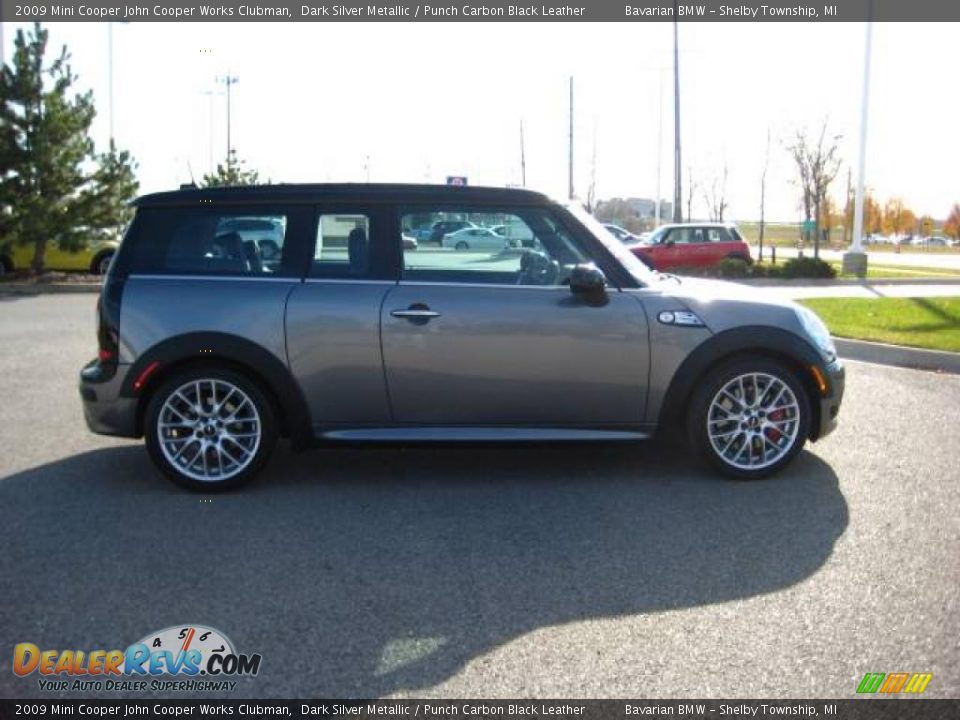 2009 Mini Cooper John Cooper Works Clubman Dark Silver Metallic / Punch Carbon Black Leather Photo #6