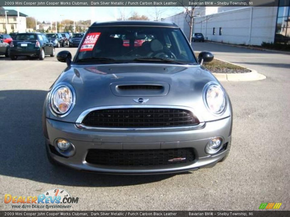 2009 Mini Cooper John Cooper Works Clubman Dark Silver Metallic / Punch Carbon Black Leather Photo #8