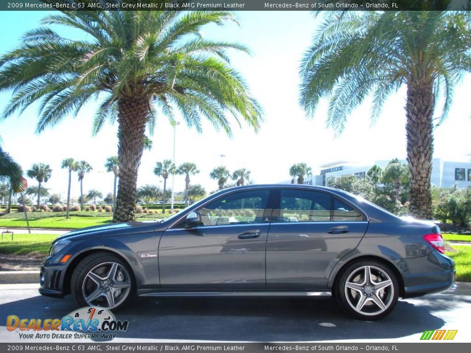 2009 Mercedes-Benz C 63 AMG Steel Grey Metallic / Black AMG Premium Leather Photo #1