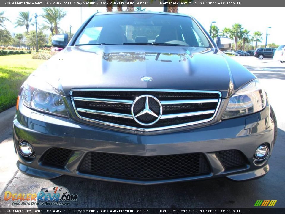 2009 Mercedes-Benz C 63 AMG Steel Grey Metallic / Black AMG Premium Leather Photo #3