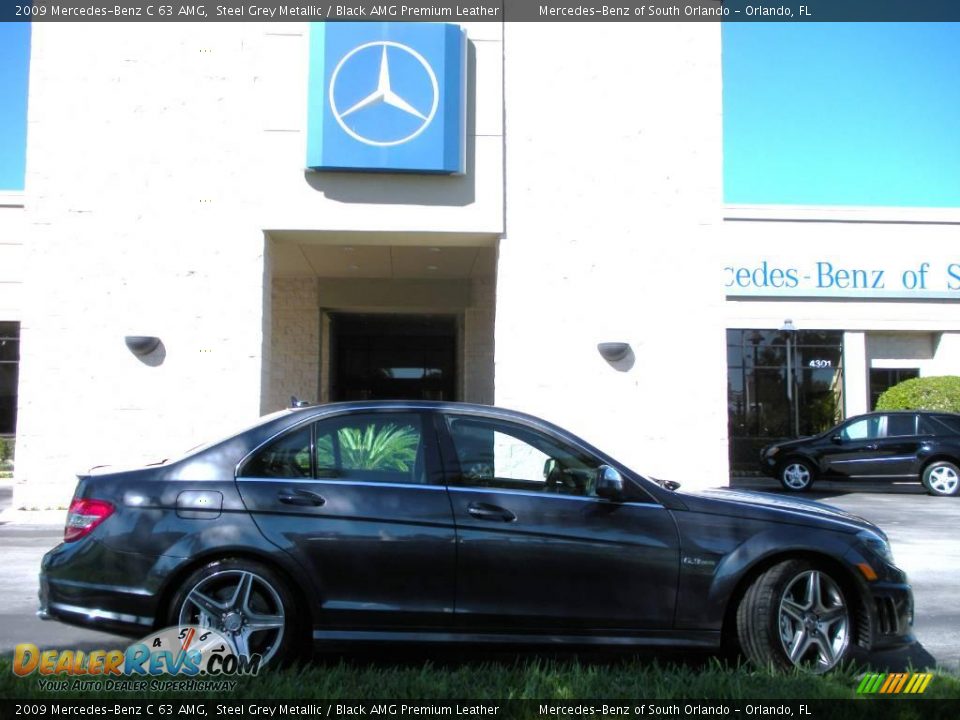 2009 Mercedes-Benz C 63 AMG Steel Grey Metallic / Black AMG Premium Leather Photo #5