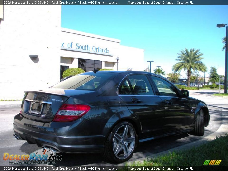 2009 Mercedes-Benz C 63 AMG Steel Grey Metallic / Black AMG Premium Leather Photo #6