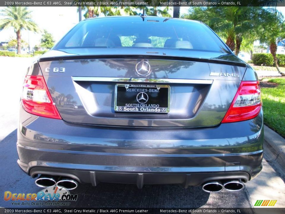 2009 Mercedes-Benz C 63 AMG Steel Grey Metallic / Black AMG Premium Leather Photo #7