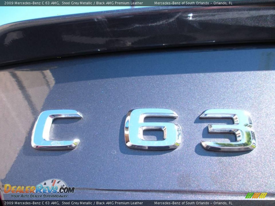 2009 Mercedes-Benz C 63 AMG Steel Grey Metallic / Black AMG Premium Leather Photo #8