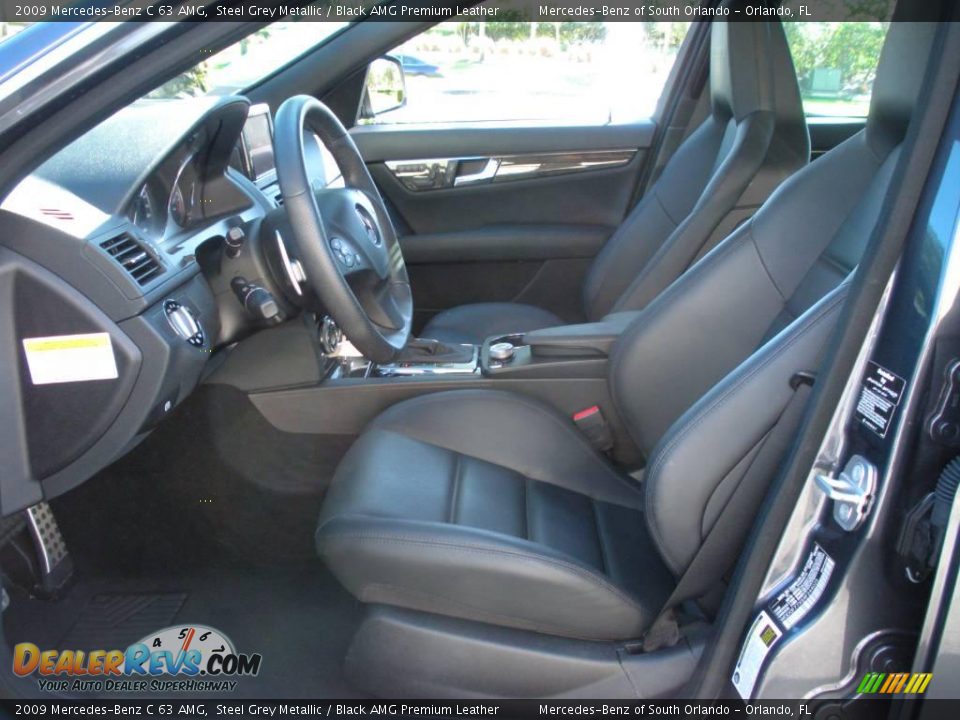 2009 Mercedes-Benz C 63 AMG Steel Grey Metallic / Black AMG Premium Leather Photo #12
