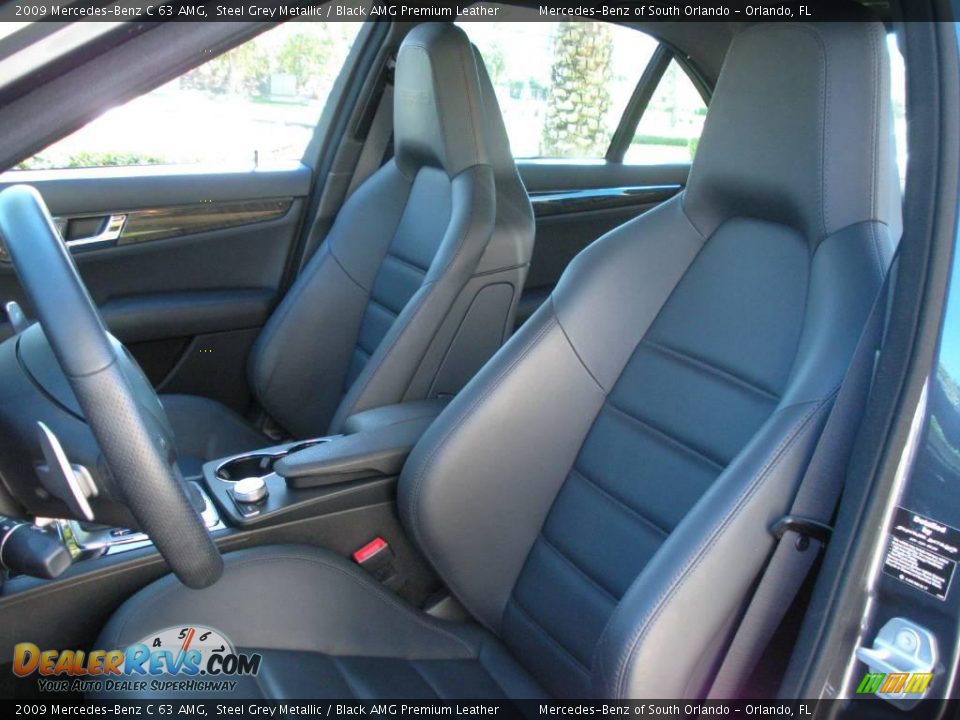 2009 Mercedes-Benz C 63 AMG Steel Grey Metallic / Black AMG Premium Leather Photo #13