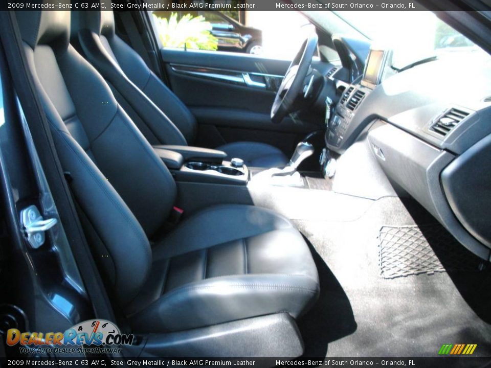 2009 Mercedes-Benz C 63 AMG Steel Grey Metallic / Black AMG Premium Leather Photo #16