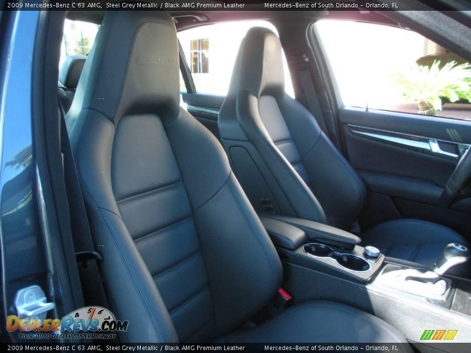 2009 Mercedes-Benz C 63 AMG Steel Grey Metallic / Black AMG Premium Leather Photo #17