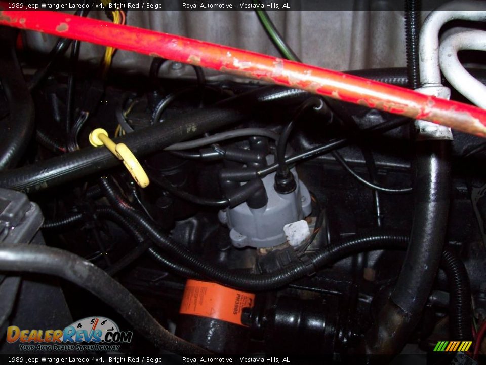 1989 Jeep Wrangler Laredo 4x4 Bright Red / Beige Photo #26