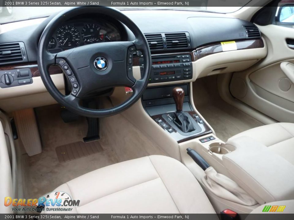2001 BMW 3 Series 325i Sedan Alpine White / Sand Photo #5
