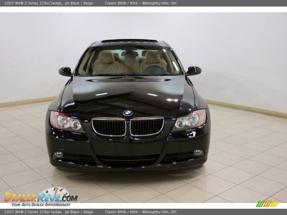 2007 BMW 3 Series 328xi Sedan Jet Black / Beige Photo #2
