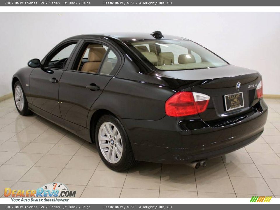 2007 BMW 3 Series 328xi Sedan Jet Black / Beige Photo #5
