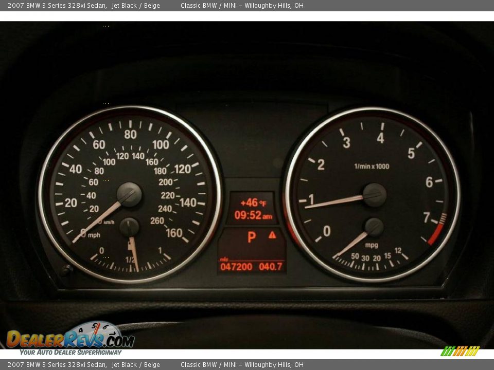 2007 BMW 3 Series 328xi Sedan Jet Black / Beige Photo #13