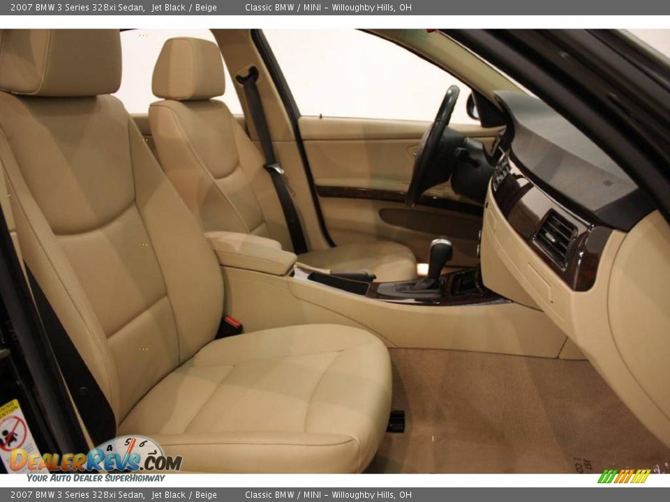 2007 BMW 3 Series 328xi Sedan Jet Black / Beige Photo #18