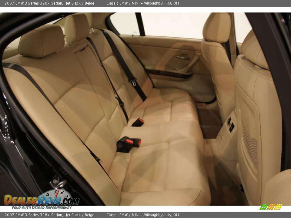2007 BMW 3 Series 328xi Sedan Jet Black / Beige Photo #19
