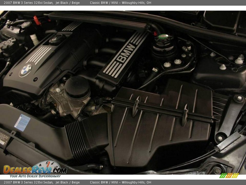 2007 BMW 3 Series 328xi Sedan Jet Black / Beige Photo #23