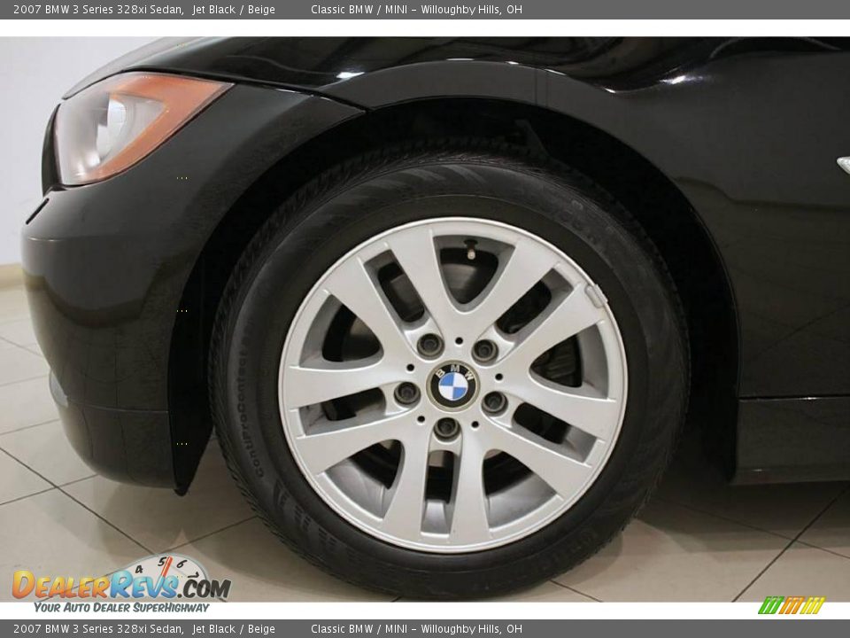 2007 BMW 3 Series 328xi Sedan Jet Black / Beige Photo #24