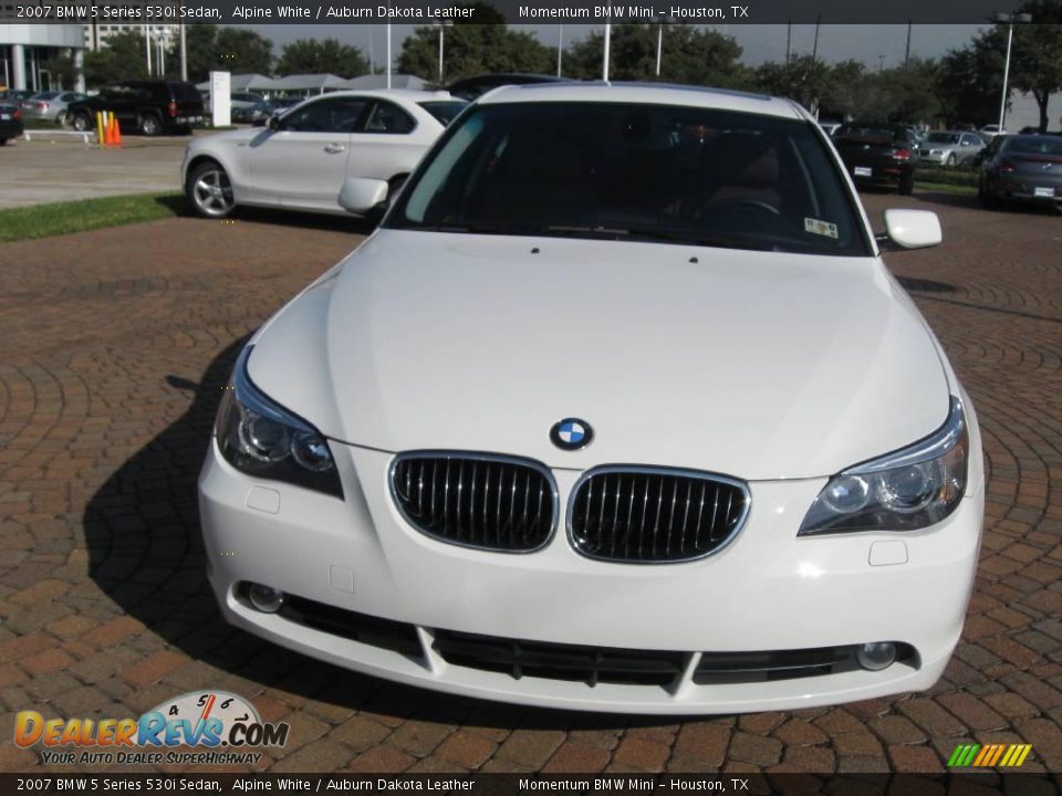 2007 BMW 5 Series 530i Sedan Alpine White / Auburn Dakota Leather Photo #2