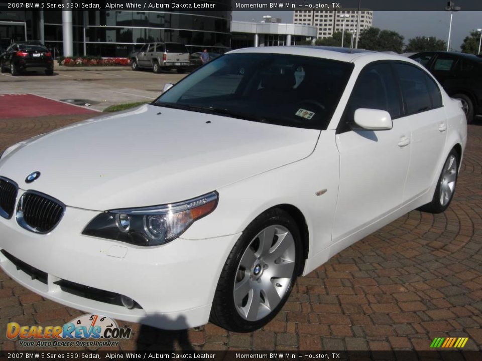 2007 BMW 5 Series 530i Sedan Alpine White / Auburn Dakota Leather Photo #3
