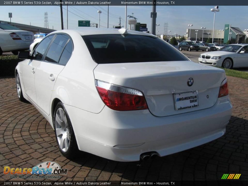 2007 BMW 5 Series 530i Sedan Alpine White / Auburn Dakota Leather Photo #5