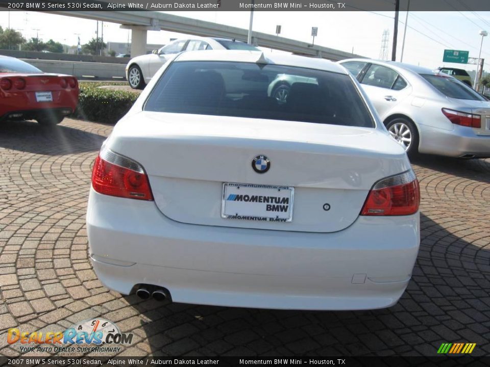2007 BMW 5 Series 530i Sedan Alpine White / Auburn Dakota Leather Photo #6