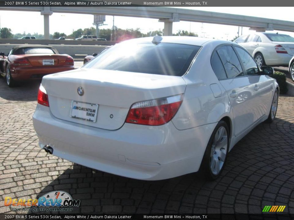 2007 BMW 5 Series 530i Sedan Alpine White / Auburn Dakota Leather Photo #7