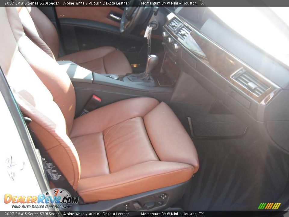 2007 BMW 5 Series 530i Sedan Alpine White / Auburn Dakota Leather Photo #9