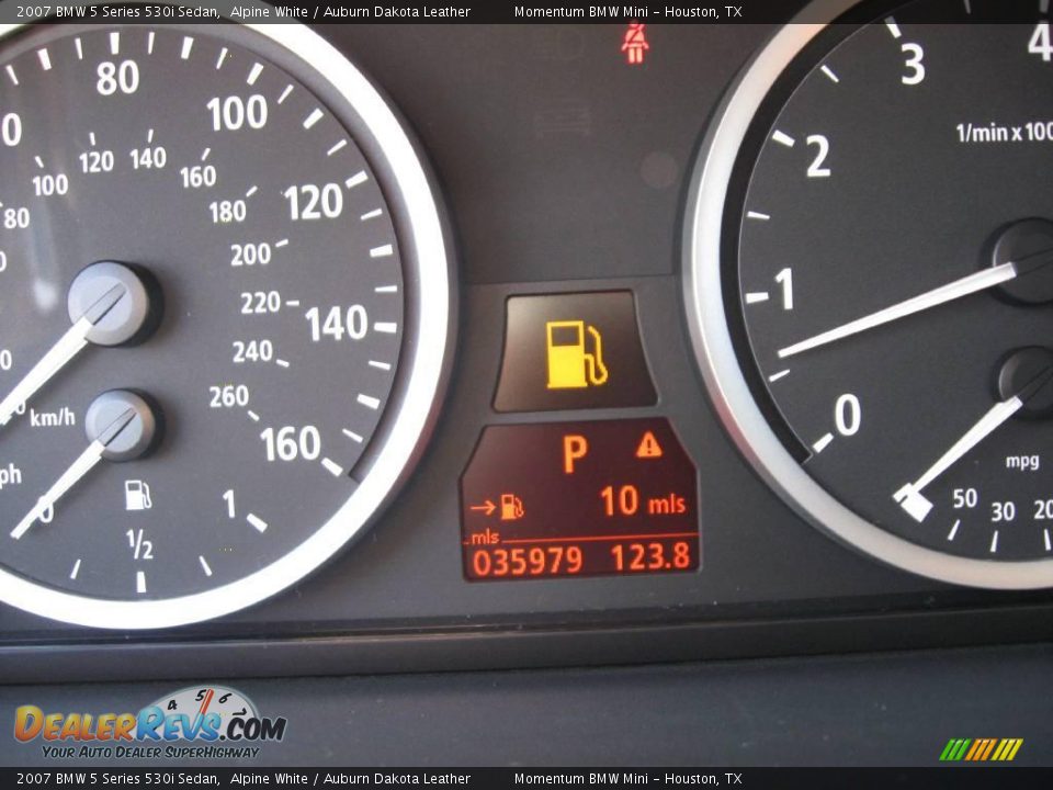 2007 BMW 5 Series 530i Sedan Alpine White / Auburn Dakota Leather Photo #16