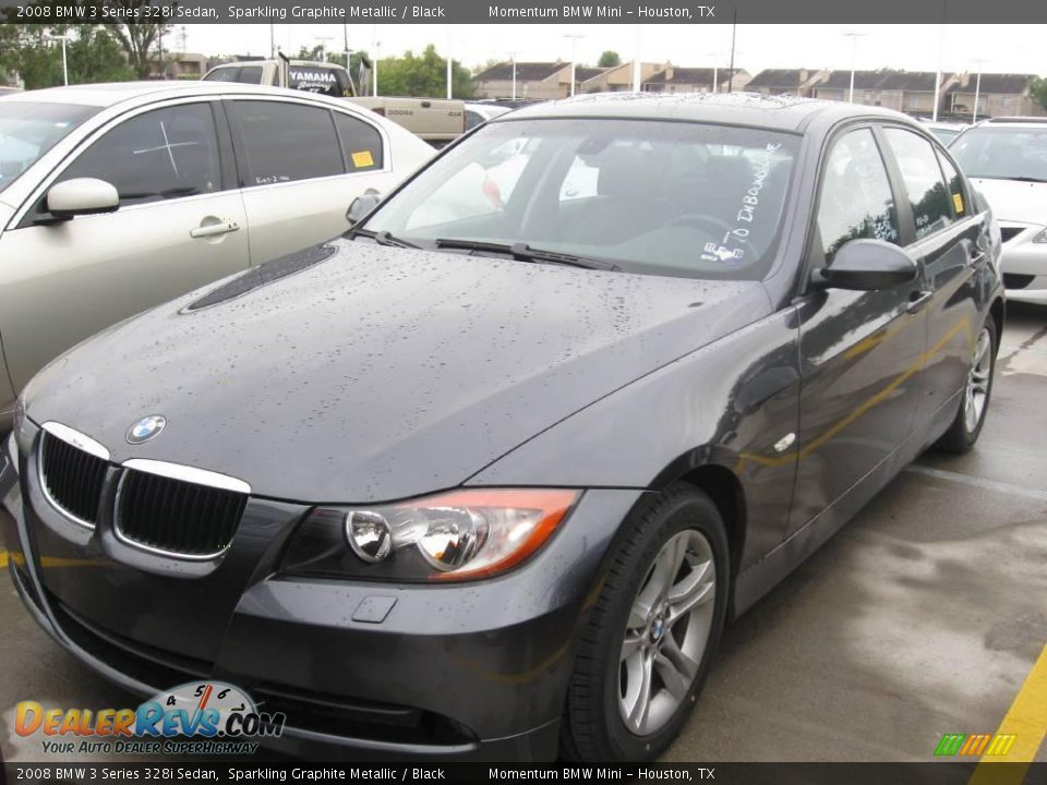2008 BMW 3 Series 328i Sedan Sparkling Graphite Metallic / Black Photo #1