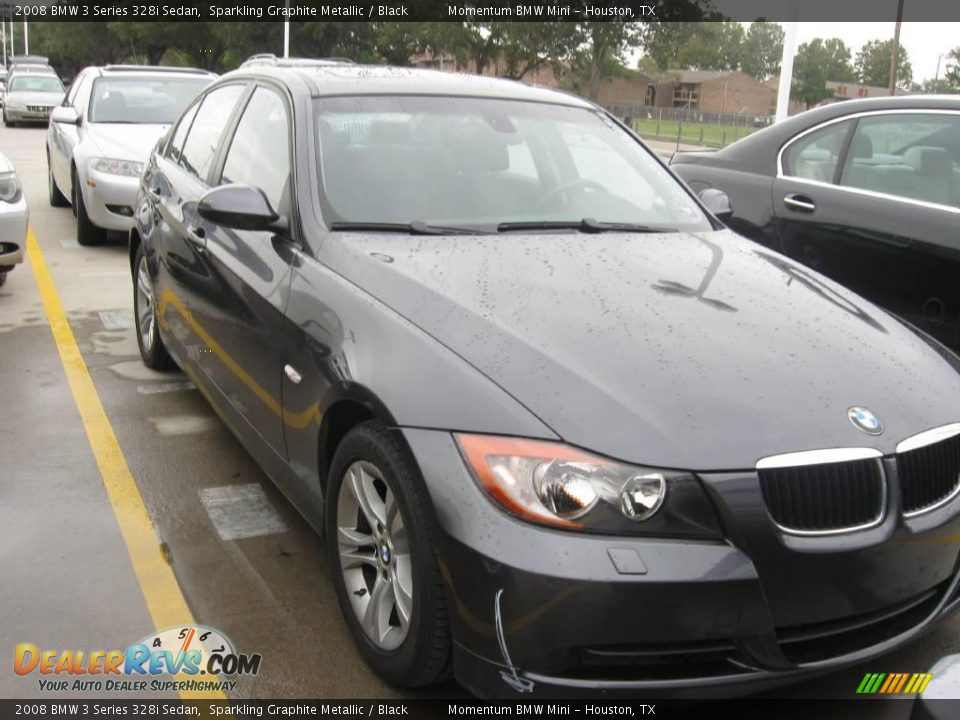 2008 BMW 3 Series 328i Sedan Sparkling Graphite Metallic / Black Photo #4
