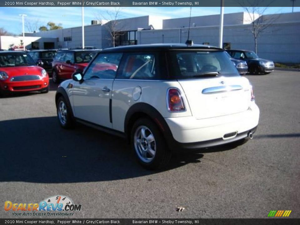 2010 Mini Cooper Hardtop Pepper White / Grey/Carbon Black Photo #3