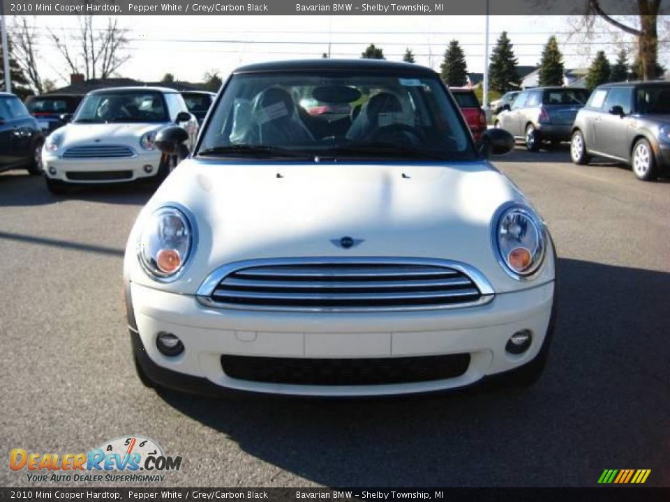 2010 Mini Cooper Hardtop Pepper White / Grey/Carbon Black Photo #8