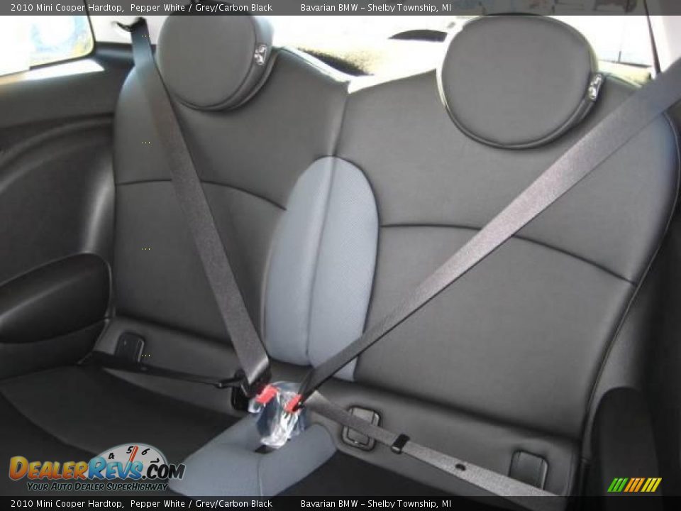 2010 Mini Cooper Hardtop Pepper White / Grey/Carbon Black Photo #11